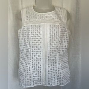 BOSS sleeveless eyelet top